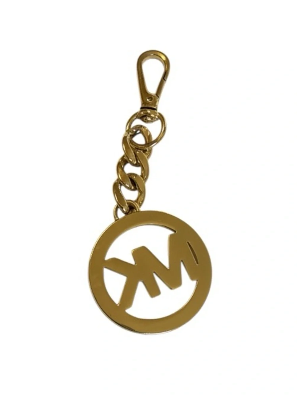 Michael Kors Gold-Tone Cutout MK Logo Key Fob Bag Charm
